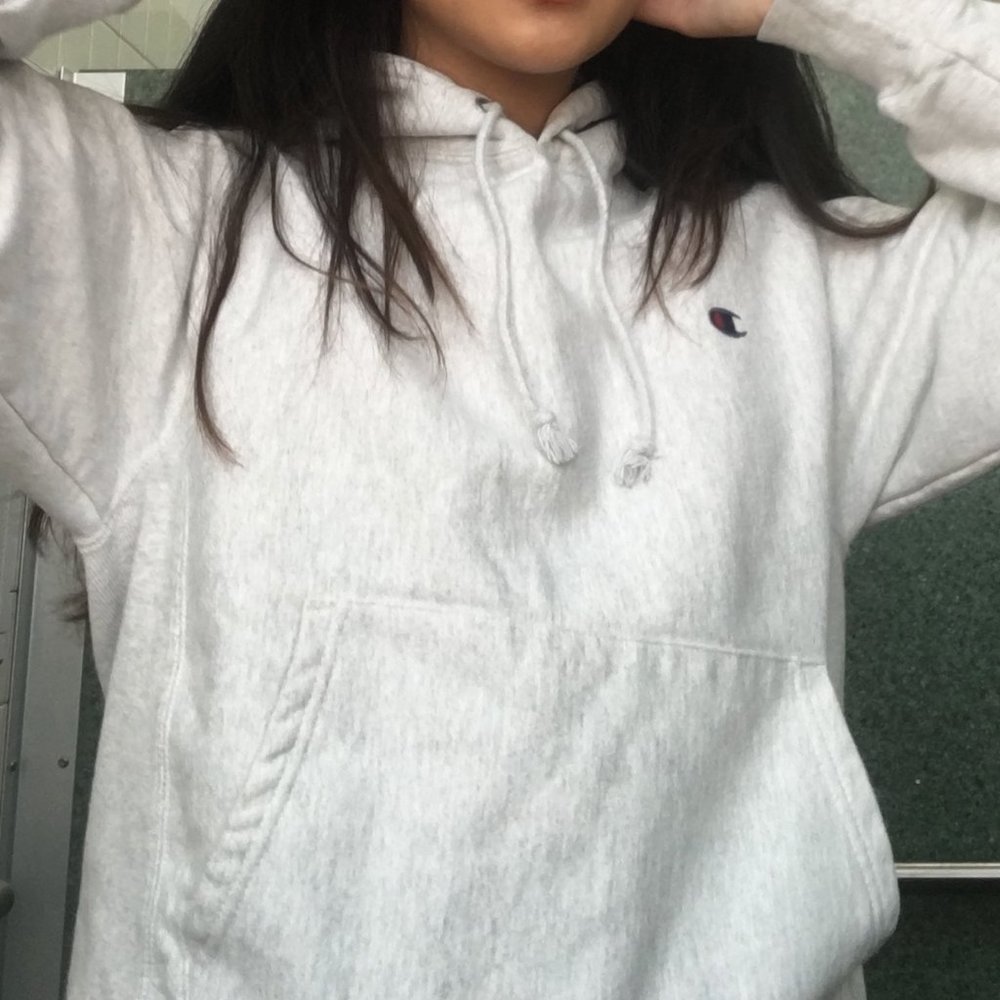 White champion reverse-weave sweater